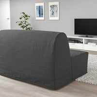 LYCKSELE LÖVÅS 2 seater sofa bed - Vansbro dark grey , - best price from Maltashopper.com 59387132