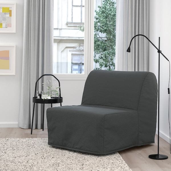 LYCKSELE LÖVÅS Bed Chair - Dark Grey Vansbro 