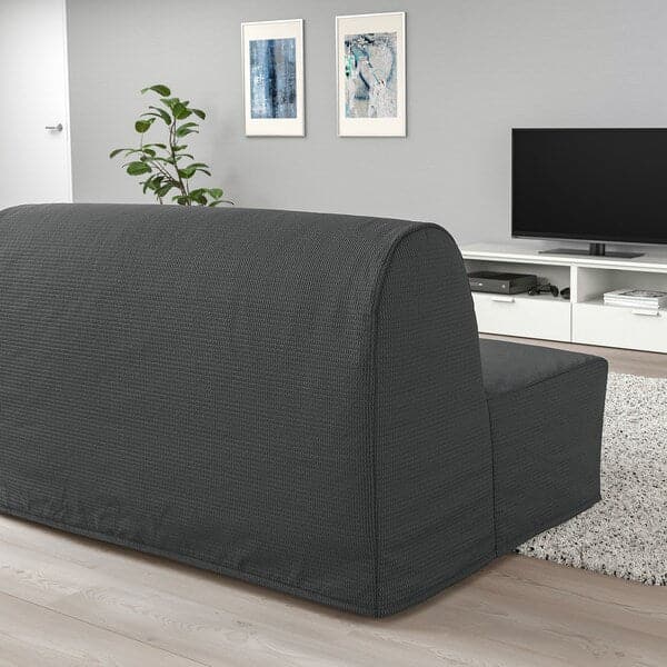 LYCKSELE MURBO 2 seater sofa bed - Vansbro dark grey , - best price from Maltashopper.com 89387135