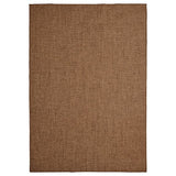 LYDERSHOLM rug flatwoven, in/outdoor, medium brown, 133x195 cm