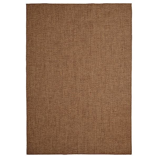 LYDERSHOLM - Rug flatwoven, in/outdoor, medium brown, 133x195 cm - best price from Maltashopper.com 00495416