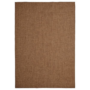LYDERSHOLM - Rug flatwoven, in/outdoor, medium brown, 133x195 cm - best price from Maltashopper.com 00495416