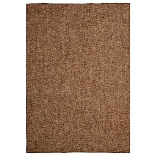 LYDERSHOLM - LYDERSHOLM Rug flatwoven, in/outdoor, medium brown, 133x195 cm