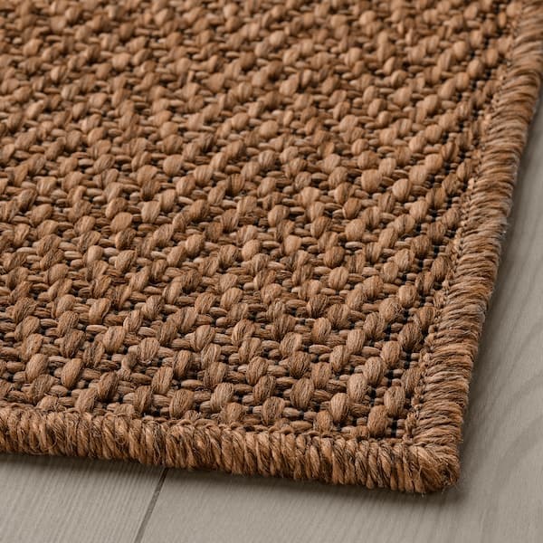 Ikea LYDERSHOLM - Rug flatwoven, in/outdoor, medium brown, 200x300 cm