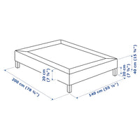 LYNGÖR - Base for slatted mattress/legs, white,140x200 cm - best price from Maltashopper.com 29554453
