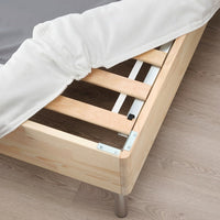 LYNGÖR - Base for slatted mattress/legs, white,90x200 cm - best price from Maltashopper.com 19554415
