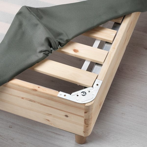 Ikea LYNGÖR - Base for slatted mattress/legs, dark grey,90x200 cm