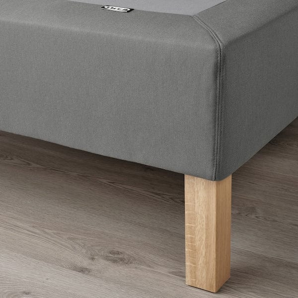 Ikea LYNGÖR - Base for slatted mattress/legs, dark grey,90x200 cm