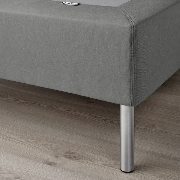 Ikea LYNGÖR - Base for slatted mattress/legs, dark grey,140x200 cm