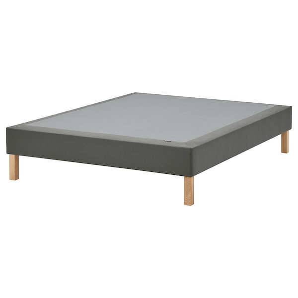 LYNGÖR - Base for slatted mattress/legs, dark grey,140x200 cm - best price from Maltashopper.com 49554452