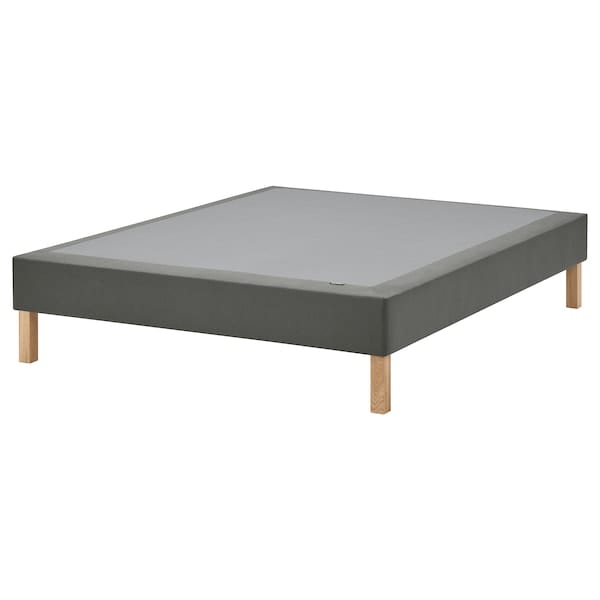 Ikea LYNGÖR - Base for slatted mattress/legs, dark grey,160x200 cm