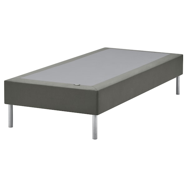 LYNGÖR - Base for slatted mattress/legs, dark grey,90x200 cm - best price from Maltashopper.com 49554414