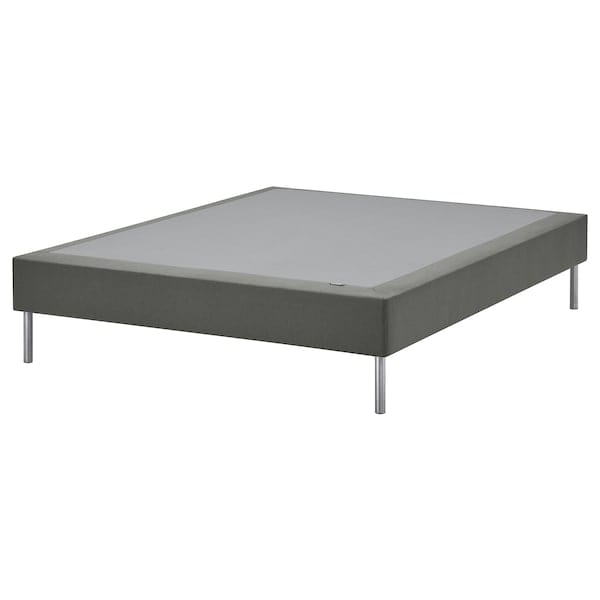 Ikea LYNGÖR - Base for slatted mattress/legs, dark grey,140x200 cm