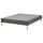 LYNGÖR slatted mattress base with legs, dark grey, 140x200 cm