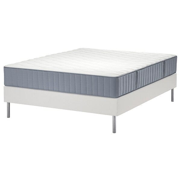 Ikea LYNGÖR - Sommier, Vågstranda rigid/light blue white,140x200 cm