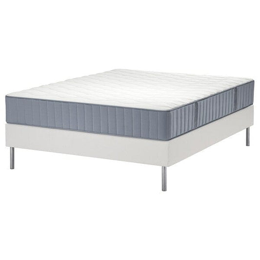 Ikea LYNGÖR - Sommier, Vågstranda rigid/light blue white,140x200 cm