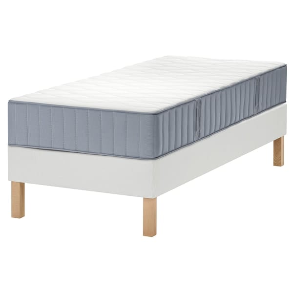 Ikea LYNGÖR - Sommier, Vågstranda rigid/light blue white,90x200 cm