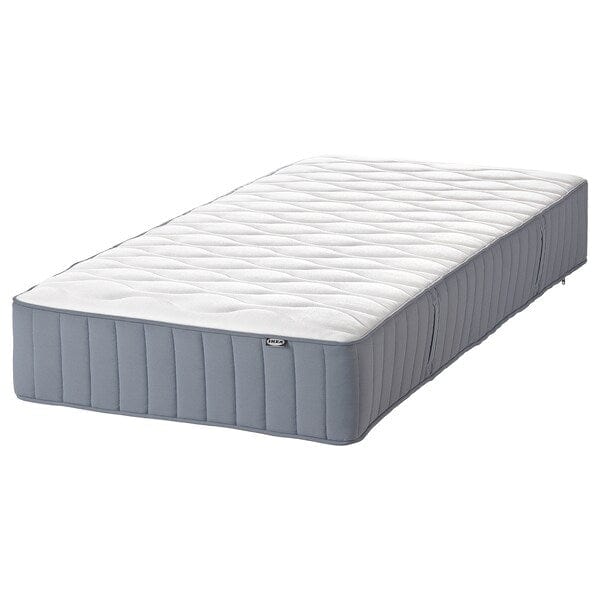 Ikea LYNGÖR - Sommier, Vågstranda rigid/light blue dark grey,90x200 cm