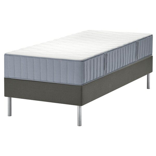 Ikea LYNGÖR - Sommier, Vågstranda rigid/light blue dark grey,90x200 cm