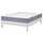 LYNGÖR divan bed, Valevåg extra firm/light blue white, 140x200 cm