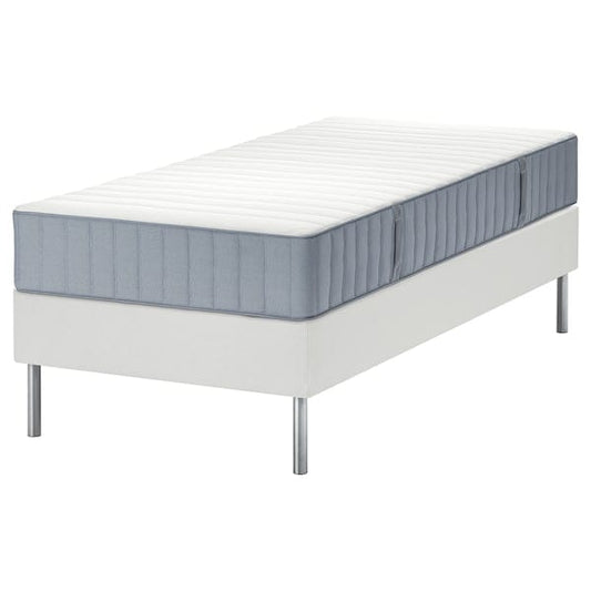 Ikea LYNGÖR - Sommier, Valevåg extra hard/light blue white,90x200 cm