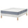 LYNGÖR divan bed, Valevåg extra firm/light blue white, 140x200 cm