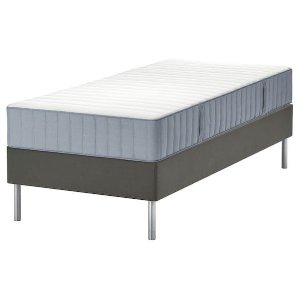Ikea LYNGÖR - Sommier, Valevåg extra hard/light blue dark grey,90x200 cm