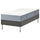 LYNGÖR divan bed, Valevåg extra firm/light blue dark grey, 90x200 cm
