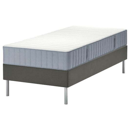 Ikea LYNGÖR - Sommier, Valevåg extra hard/light blue dark grey,90x200 cm