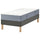 LYNGÖR divan bed, Valevåg extra firm/light blue dark grey, 90x200 cm