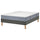 LYNGÖR divan bed, Valevåg extra firm/light blue dark grey, 160x200 cm