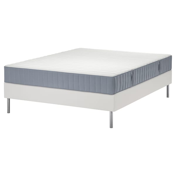Ikea LYNGÖR - Sommier, Valevåg rigid/light blue white,160x200 cm