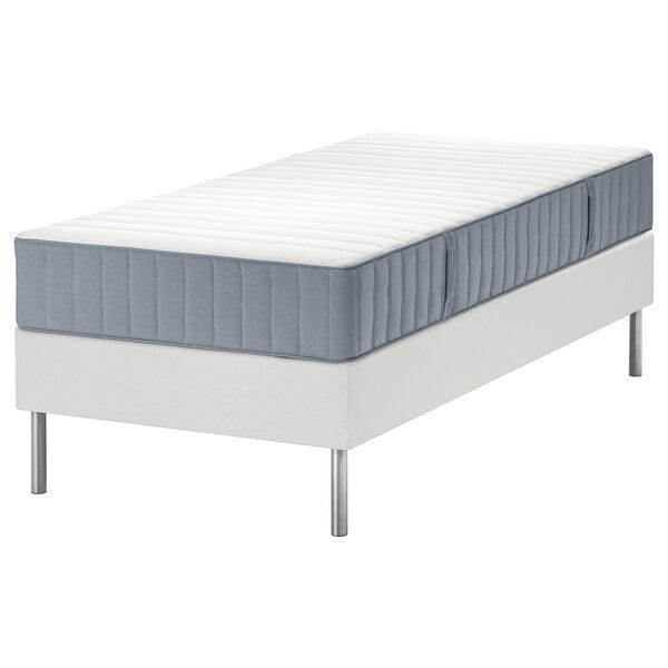 Ikea LYNGÖR - Sommier, Valevåg rigid/light blue white,90x200 cm
