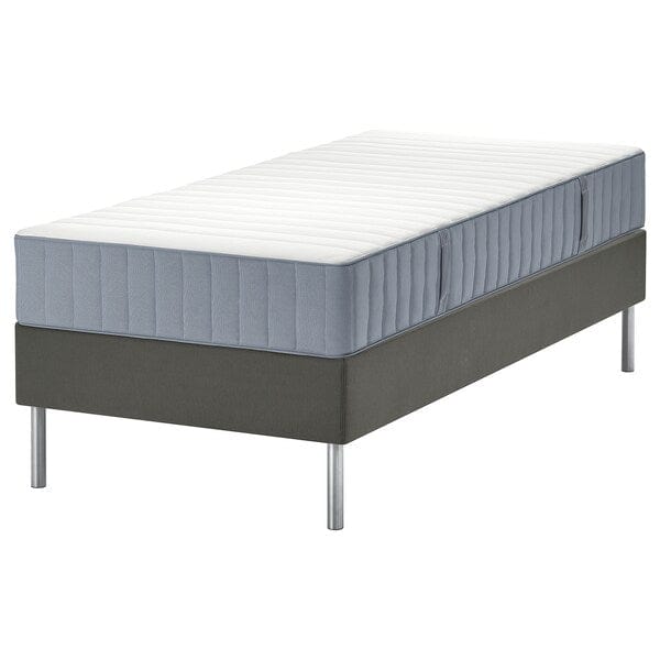 Ikea LYNGÖR - Sommier, Valevåg rigid/light blue dark grey,90x200 cm