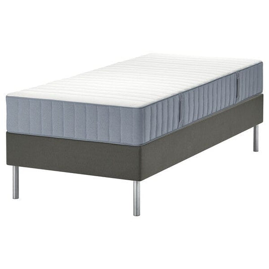 Ikea LYNGÖR - Sommier, Valevåg rigid/light blue dark grey,90x200 cm