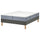 LYNGÖR divan bed, Valevåg firm/extra firm/light blue dark grey, 160x200 cm