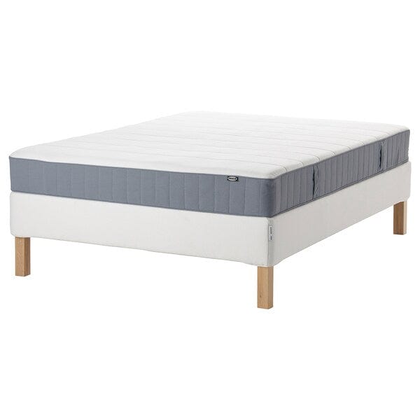 Ikea LYNGÖR - Sommier, Vesteröy rigid/light blue dark grey,140x200 cm