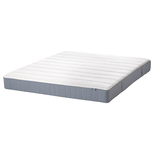 Ikea LYNGÖR - Sommier, Vesteröy rigid/light blue dark grey,140x200 cm