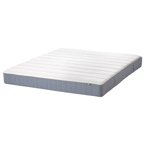 Ikea LYNGÖR - Sommier, Vesteröy rigid/light blue dark grey,140x200 cm