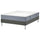 LYNGÖR divan bed, Vågstranda extra firm/light blue dark grey, 160x200 cm