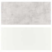 LYSEKIL - Wall panel, double sided white/light grey concrete effect, 119.6x55 cm - best price from Maltashopper.com 80551682