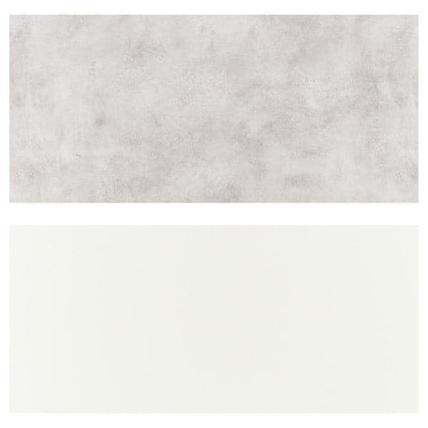 Ikea LYSEKIL - Wall panel, double sided white/light grey concrete effect, 119.6x55 cm