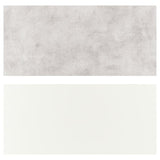 LYSEKIL wall panel, double sided white/light grey concrete effect, 119.6x55 cm