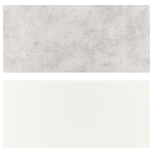LYSEKIL - Wall panel, double sided white/light grey concrete effect, 119.6x55 cm