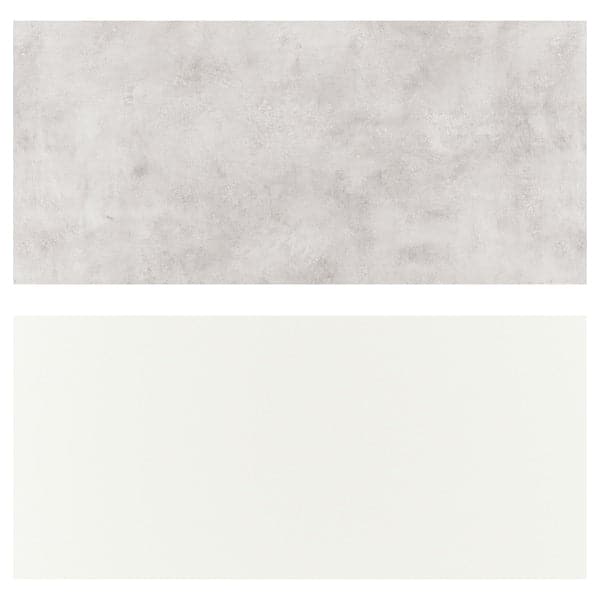 LYSEKIL - Wall panel, double sided white/light grey concrete effect, 119.6x55 cm