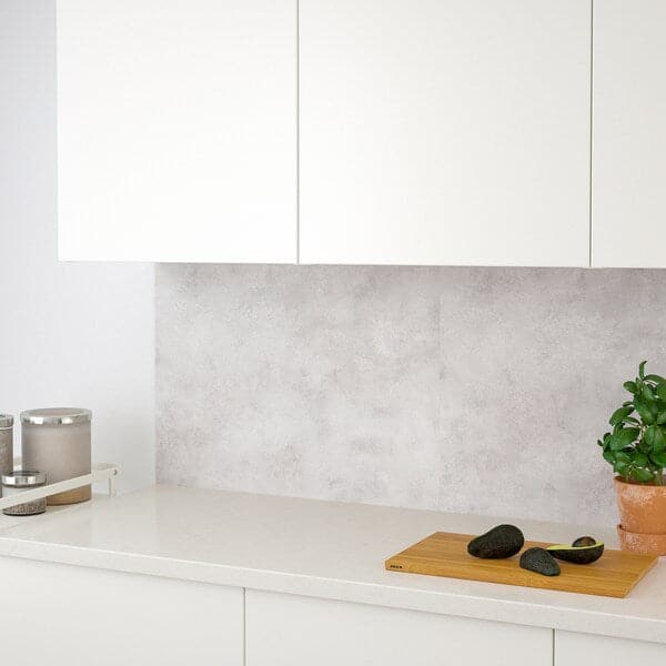 Ikea LYSEKIL - Wall panel, double sided white/light grey concrete effect, 119.6x55 cm