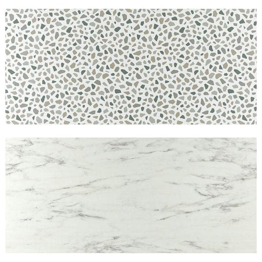 Ikea LYSEKIL - Wall panel, double sided white marble effect/terrazzo effect, 119.6x55 cm