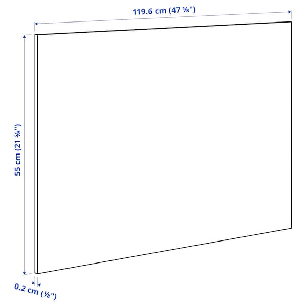 Ikea LYSEKIL - Wall panel, double sided white marble effect/black/white mosaic patterned, 119.6x55 cm