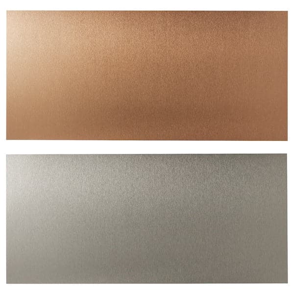 LYSEKIL - Wall panel, double sided brushed copper effect/stainless steel, 119.6x55 cm - best price from Maltashopper.com 30482974