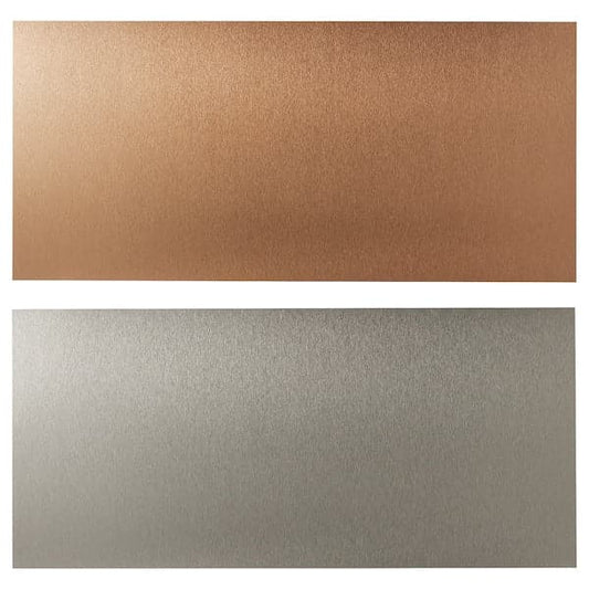 LYSEKIL - Wall panel, double sided brushed copper effect/stainless steel, 119.6x55 cm - best price from Maltashopper.com 30482974